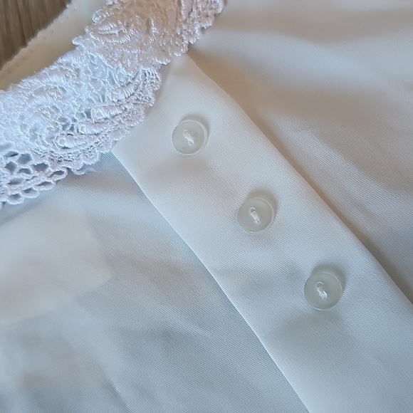 Vintage Bay Club Lace Collar Button Down Dickey / Undershirt - Picture 4 of 10
